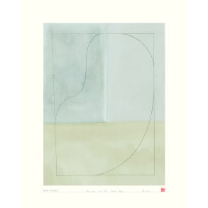 Hein Studio Art Print Collection 2039 One Line no. 04 40x50 cm, Sand/Grå