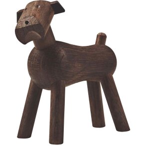 Kay Bojesen Hund 8,5 cm, Røget Eg