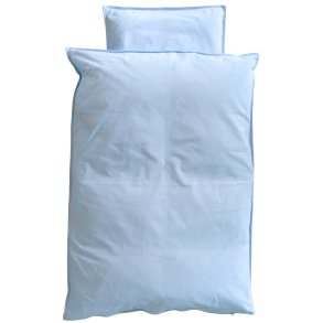 OMHU Percale Baby Sengesæt 70x100 cm, Lys Blå