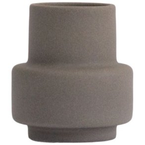 Ro Collection Hurricane Ceramic Vase H10 cm, Dark Stone