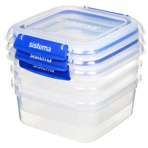Sistema Klip It Plus Opbevaringsboks 3 stk. 1,15 L, Blå