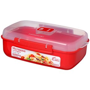 Sistema Microwave Rektangulær Bøtte 1,25 L, Rød