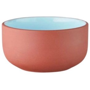 Studio About Clayware Skål 2 stk. Ø12,5 cm, Terracotta/Blå