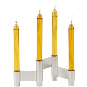 Studio About Link Lysestage H4 cm, Poleret Aluminum
