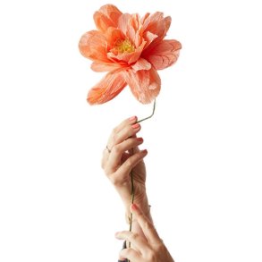 Studio About Papirblomst Grand Peony 48 cm, Peach