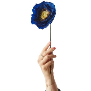 Studio About Papirblomst Ice Poppy 44 cm, Blå