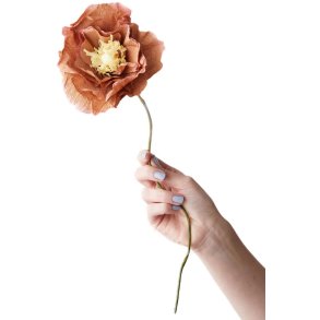Studio About Papirblomst Ice Poppy 44 cm, Mørk Okker