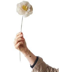 Studio About Papirblomst Peony 42 cm, Grå