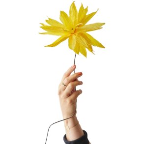 Studio About Papirblomst Shooting Star 46 cm, Gul