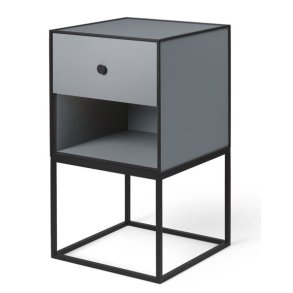 Audo Copenhagen Frame 35 Sidebord m. Skuffe H63 cm, Mørk Grå