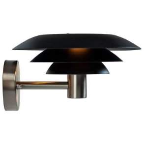 Dyberg Larsen DL25 Udendørs Væglampe 16,2 cm, Sort/Stål