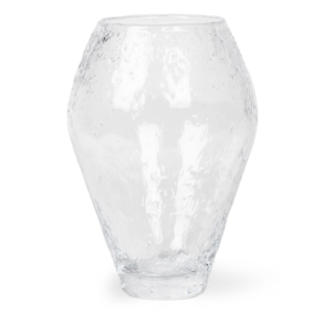 Ro Collection Crushed Glass Vase Ø13,9 cm, Klar