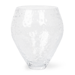 Ro Collection Crushed Glass Vase Ø17,7 cm, Klar