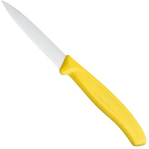 Victorinox Grøntsagskniv Spids Bølgeskær 8 cm, Gul