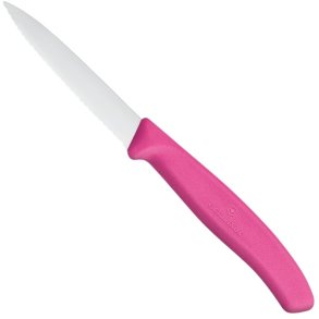Victorinox Grøntsagskniv Spids Bølgeskær 8 cm, Pink