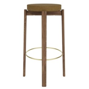 Audo Copenhagen Passage Barstol H76 cm, Valnød/Guld