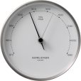 Barometer 10 cm, Blankt St&aring;l/Hvid