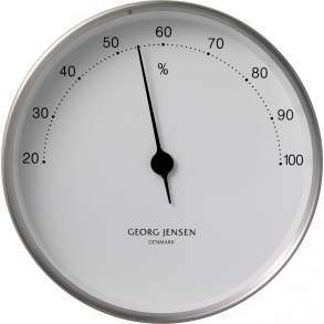 Georg Jensen Henning Koppel Hygrometer 10 cm, Stål/Hvid