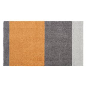 Tica Copenhagen Stripes Horisontal Gulvmåtte 67x120 cm, Lysegrå/Steelgrey/Dijon
