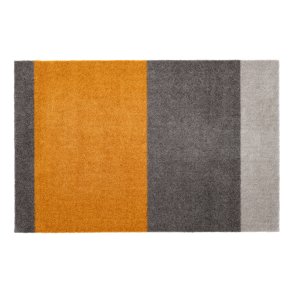 Tica Copenhagen Stripes Horisontal Gulvmåtte 60x90 cm, Lysegrå/Steelgrey/Dijon