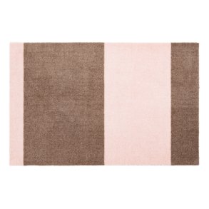 Tica Copenhagen Stripes Horisontal Gulvmåtte 60x90 cm, Sand/Lyserød