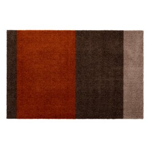 Tica Copenhagen Stripes Horisontal Gulvmåtte 60x90 cm, Sand/Brun/Terracotta