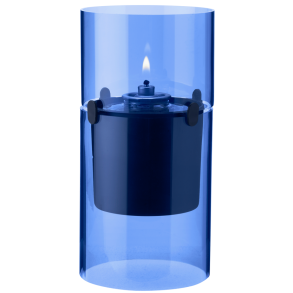 Stelton Lucie Hurricane Olielampe H7,5 cm, Azure