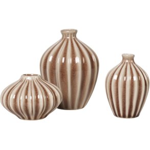 Broste Copenhagen Amalie Vase 3 stk, Fawn