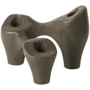 Broste Copenhagen Laia Kandelabra Lysestage H12 cm, Antique Brown