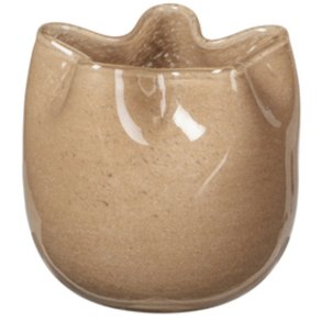 Broste Copenhagen Esther Vase/Lysestage H9,5 cm, Light Sand