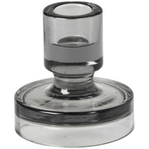 Broste Copenhagen Petra Lysestage H8 cm, Smoke Grey