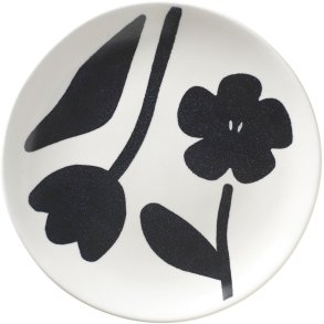 Broste Copenhagen Flora Tallerken 20 cm, Sort