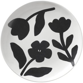 Broste Copenhagen Flora Tallerken 26 cm, Sort