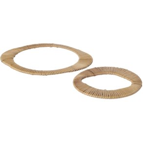 Broste Copenhagen Tini Bordskåner 2 stk, Rattan