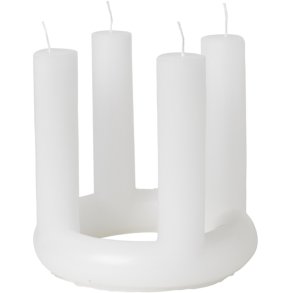 Broste Copenhagen Lucille Sculpture Stearinlys H18 cm, Pure White