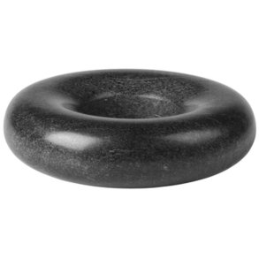 Broste Copenhagen Torus Lysestage H5 cm, Sort