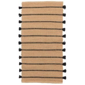Broste Copenhagen Ezra Gulvtæppe 70x140 cm, Natural/Black