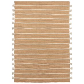 Broste Copenhagen Ezra Gulvtæppe 140x200 cm, Natural/Off White