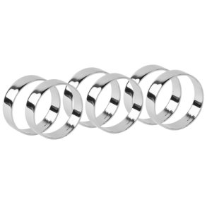 Broste Copenhagen Ring Servietring 6 stk. Ø4,5 cm, Silver Finish