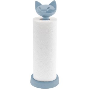 Koziol MIAOU Køkkenrulleholder H36,9, Nature Flower Blue