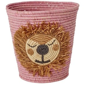 RICE Kurv H30 cm, Pink Lion