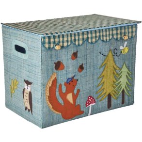 RICE Opbevaringskasse 47x28 cm, Happy Forest
