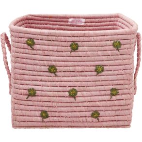 RICE Kurv H25 cm, Pink