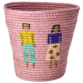 RICE Kurv H30 cm, Pink