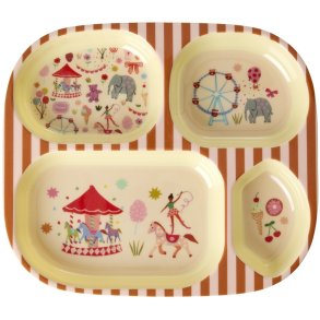 RICE Fun Fair Tallerken 24,5 cm, Pink