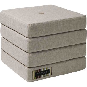 By KlipKlap KK 4 Fold Madras 100x100 cm, Beige/Sand