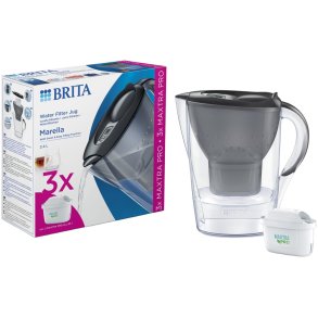 Brita Marella Vandfilterkande m. 3 MXpro 2,4 L, Grå