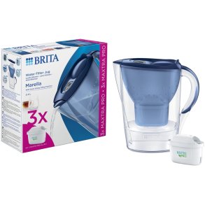 Brita Marella Vandfilterkande m. 3 MXpro 2,4 L, Blå